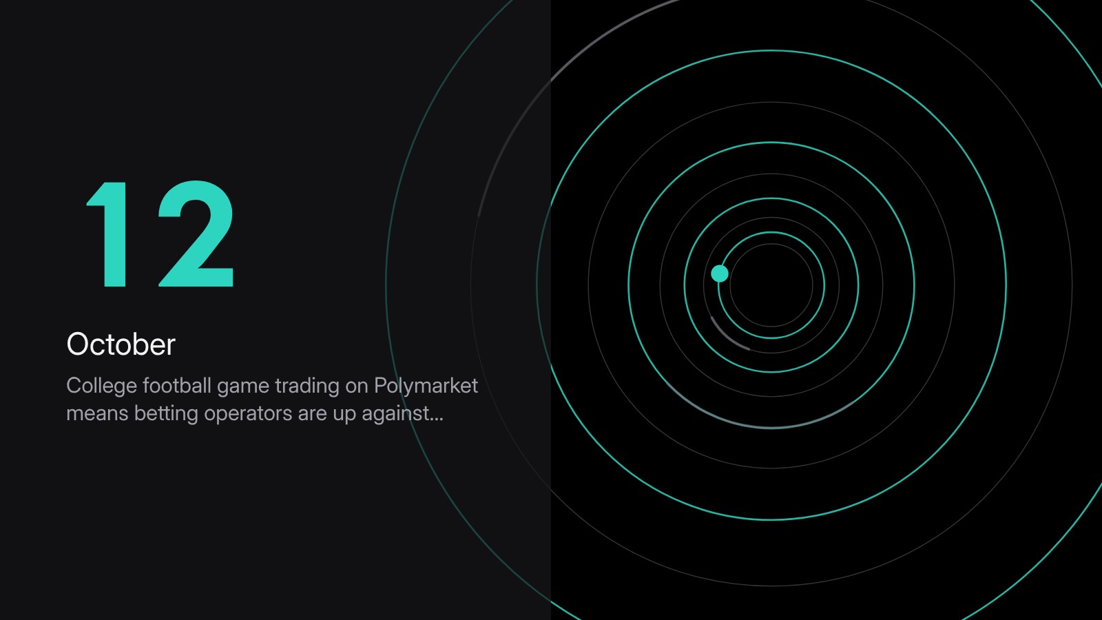 12 October — College football game trading on Polymarket means betting operators are up against…