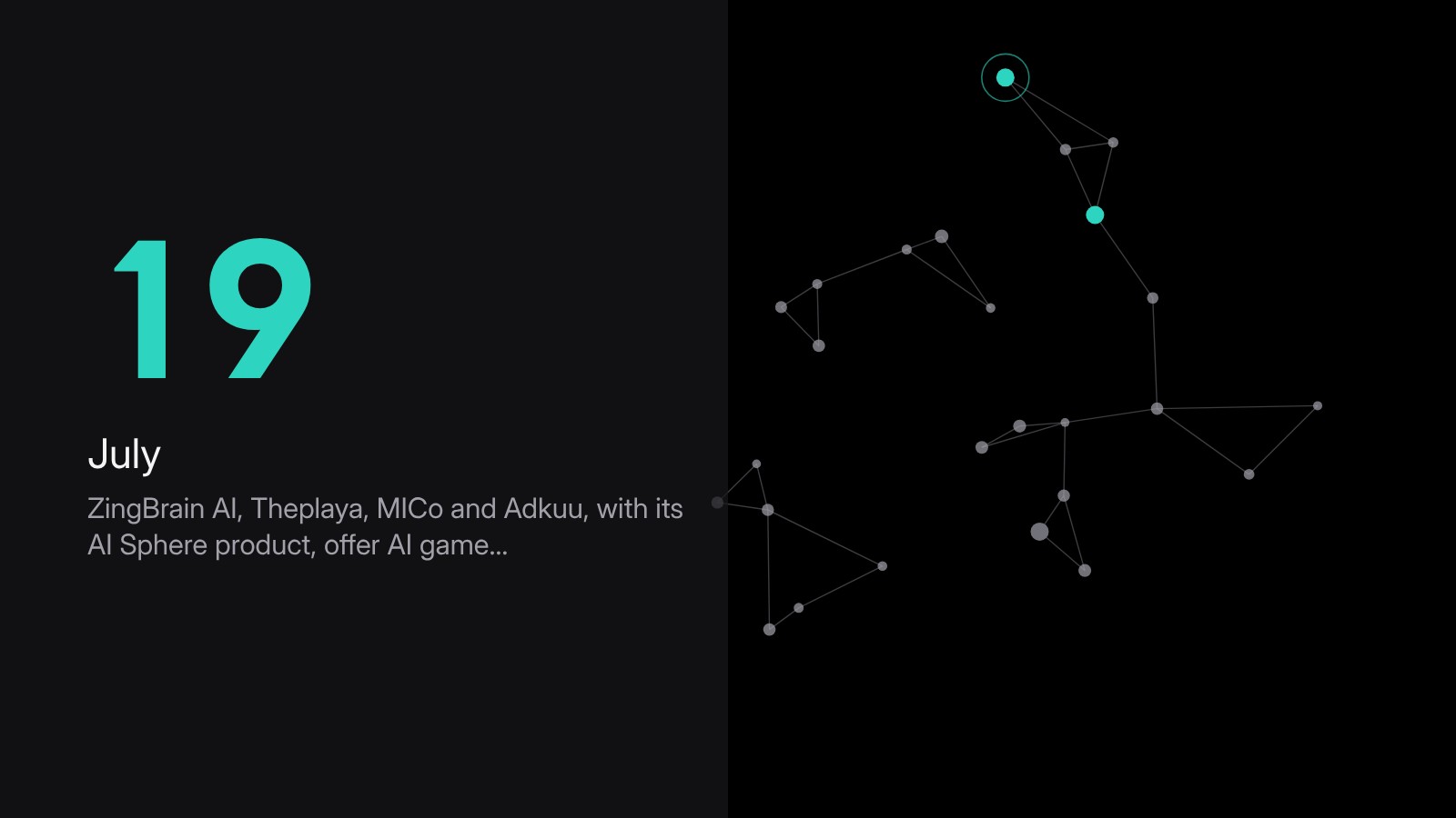 19 July — ZingBrain AI, Theplaya, MICo and Adkuu, with its AI Sphere product, offer AI game…